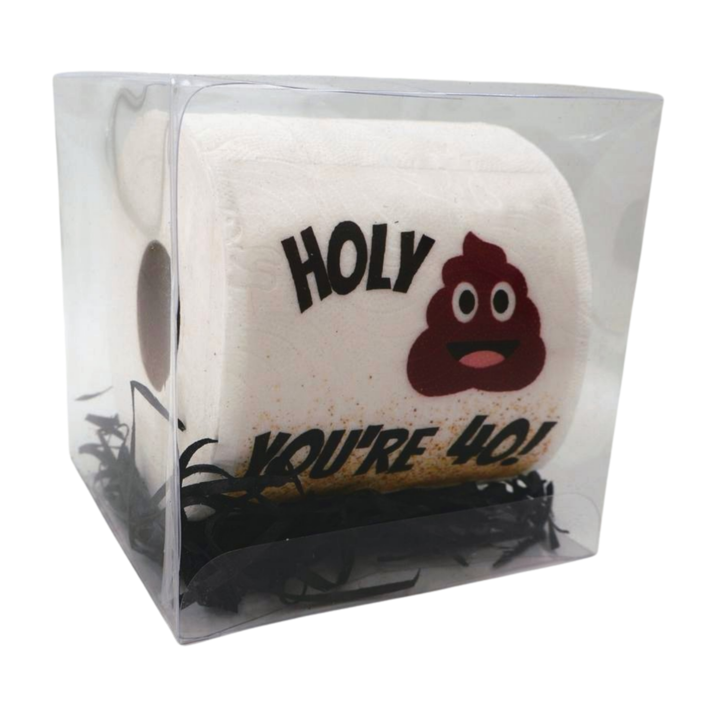 Toilet Paper - Holy S**t you're ... (in clear PVC with shredded paper) Gifts By Locals