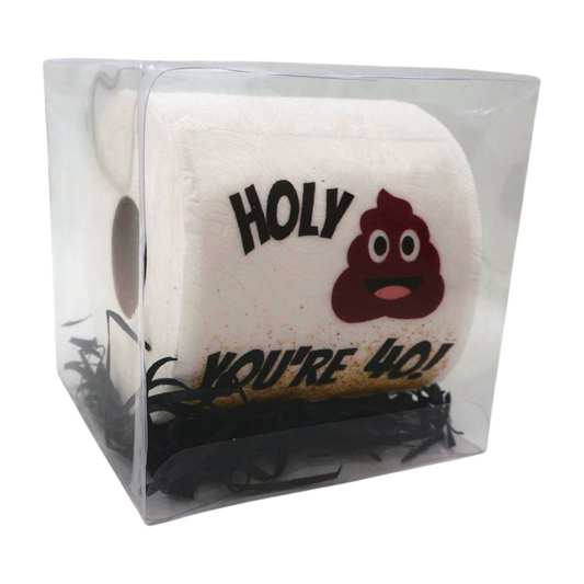 Toilet Paper - Holy S**t you're ... (in clear PVC with shredded paper) Gifts By Locals
