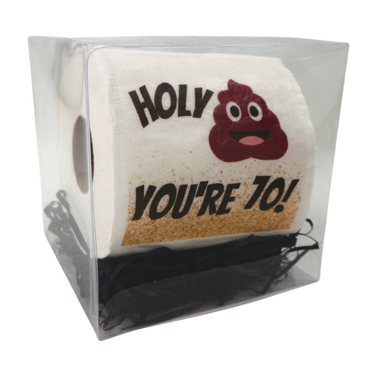 Toilet Paper - Holy S**t you're ... (in clear PVC with shredded paper) Gifts By Locals