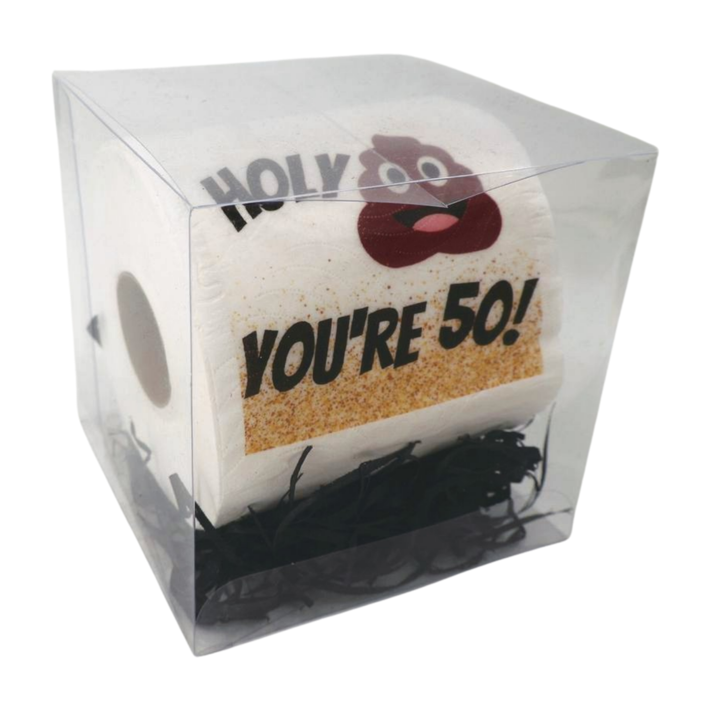 Toilet Paper - Holy S**t you're ... (in clear PVC with shredded paper) Gifts By Locals