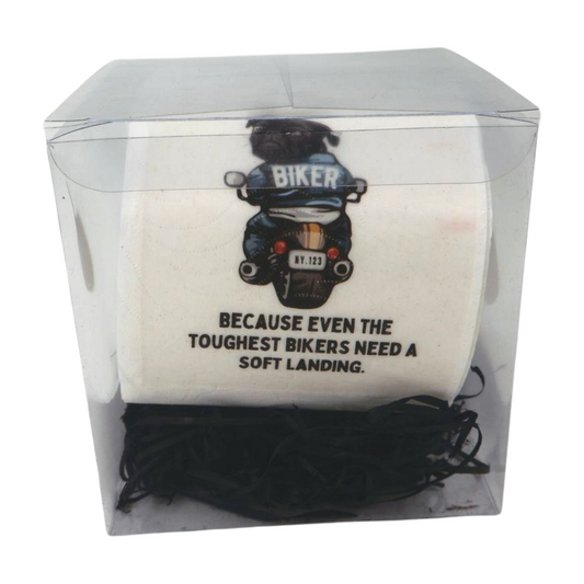 Toilet Paper - Biker dog "because even the toughest bikers need a soft landing Just Fun Gifts