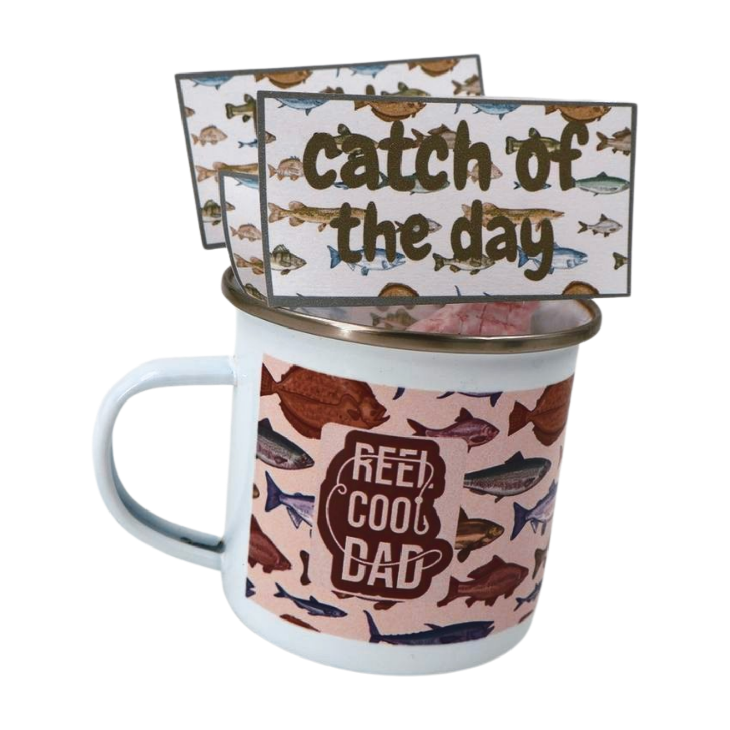Fishing Mug - with treats "Reel cool dad" Just Fun Gifts