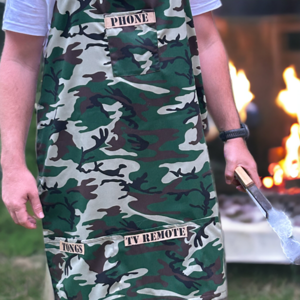 Camo Apron – With fun labels