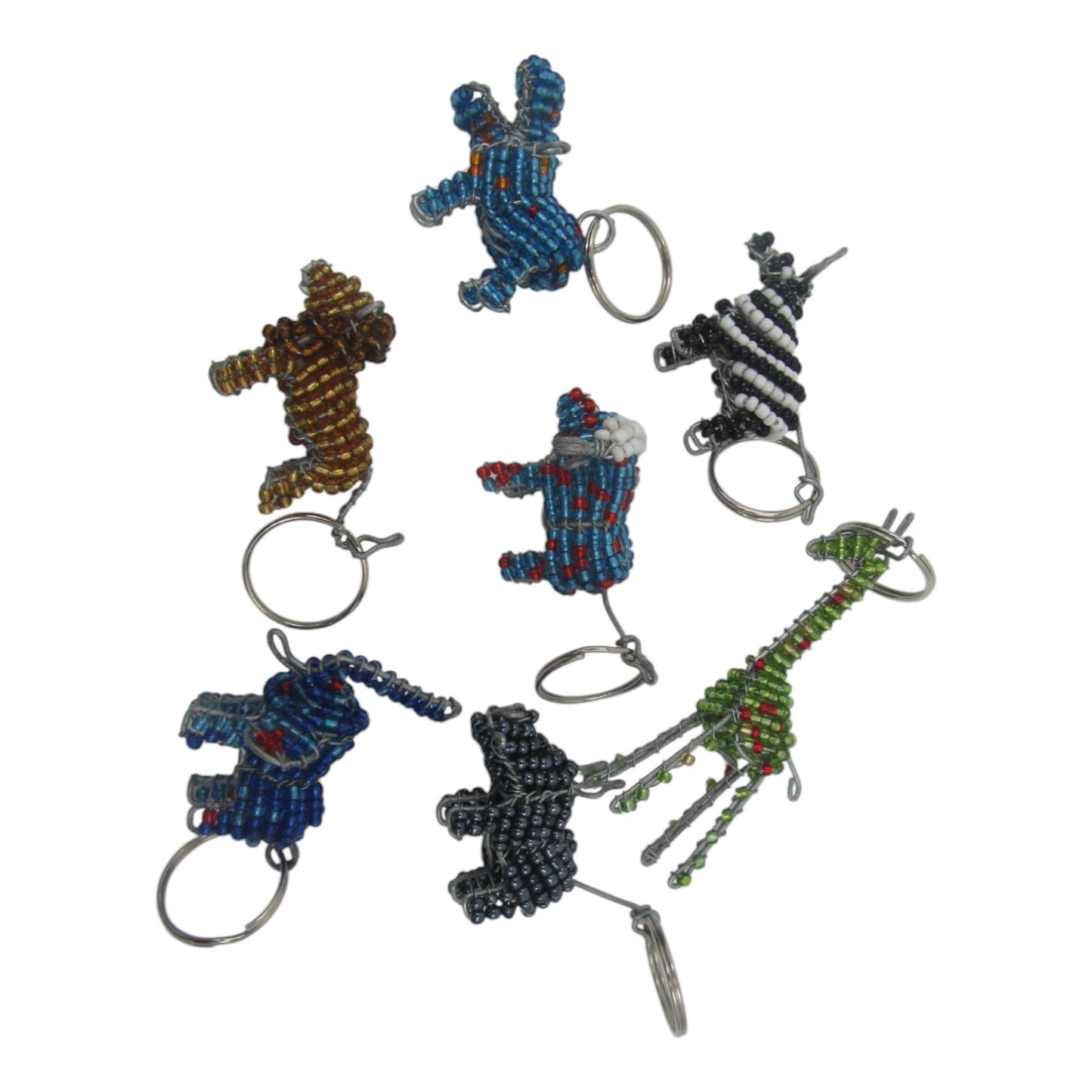 Christmas Cracker – Animal Print Giraffe with beaded keyrings