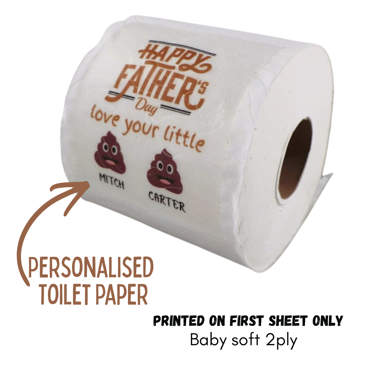 Personalised Toilet Paper - Love your little S**ts Just Fun Gifts