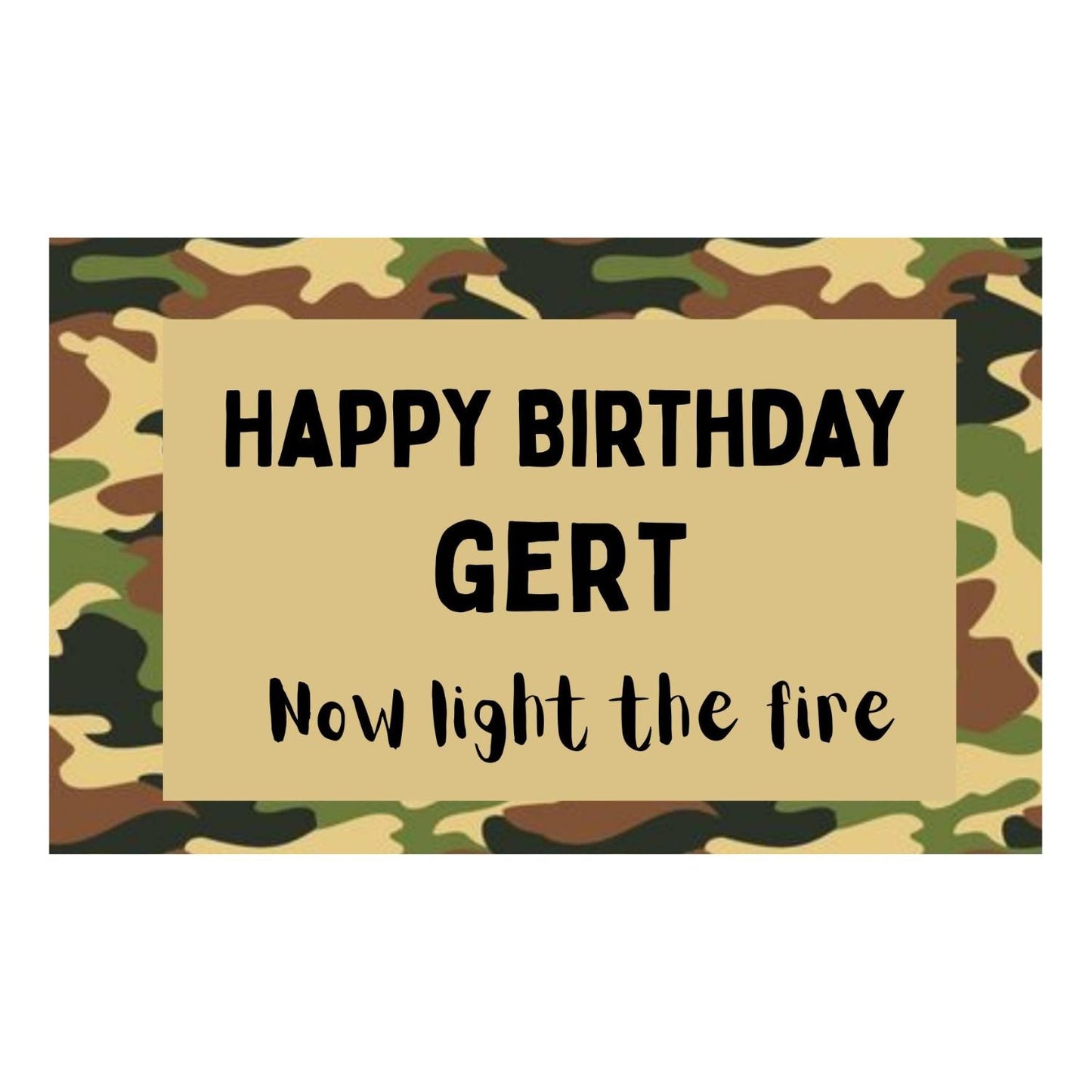Personalised Striker - Happy Birthday [insert name] now light the braai Just Fun Gifts