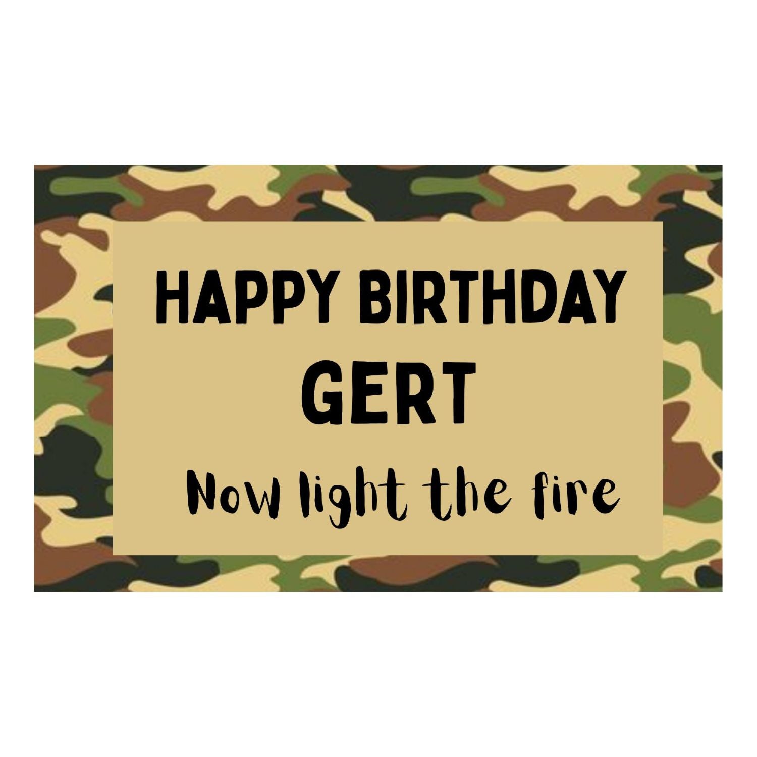 Personalised Striker - Happy Birthday [insert name] now light the braai Just Fun Gifts