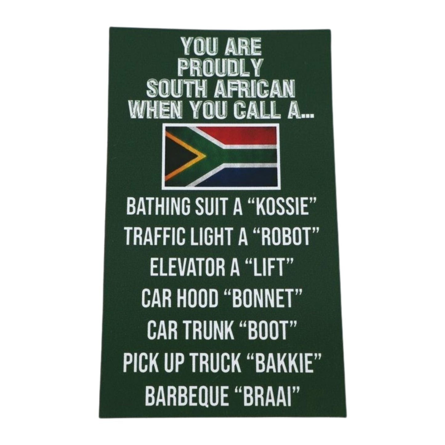 Magnet - Funny South African Slang (Slim Magnet) Mooshimoo
