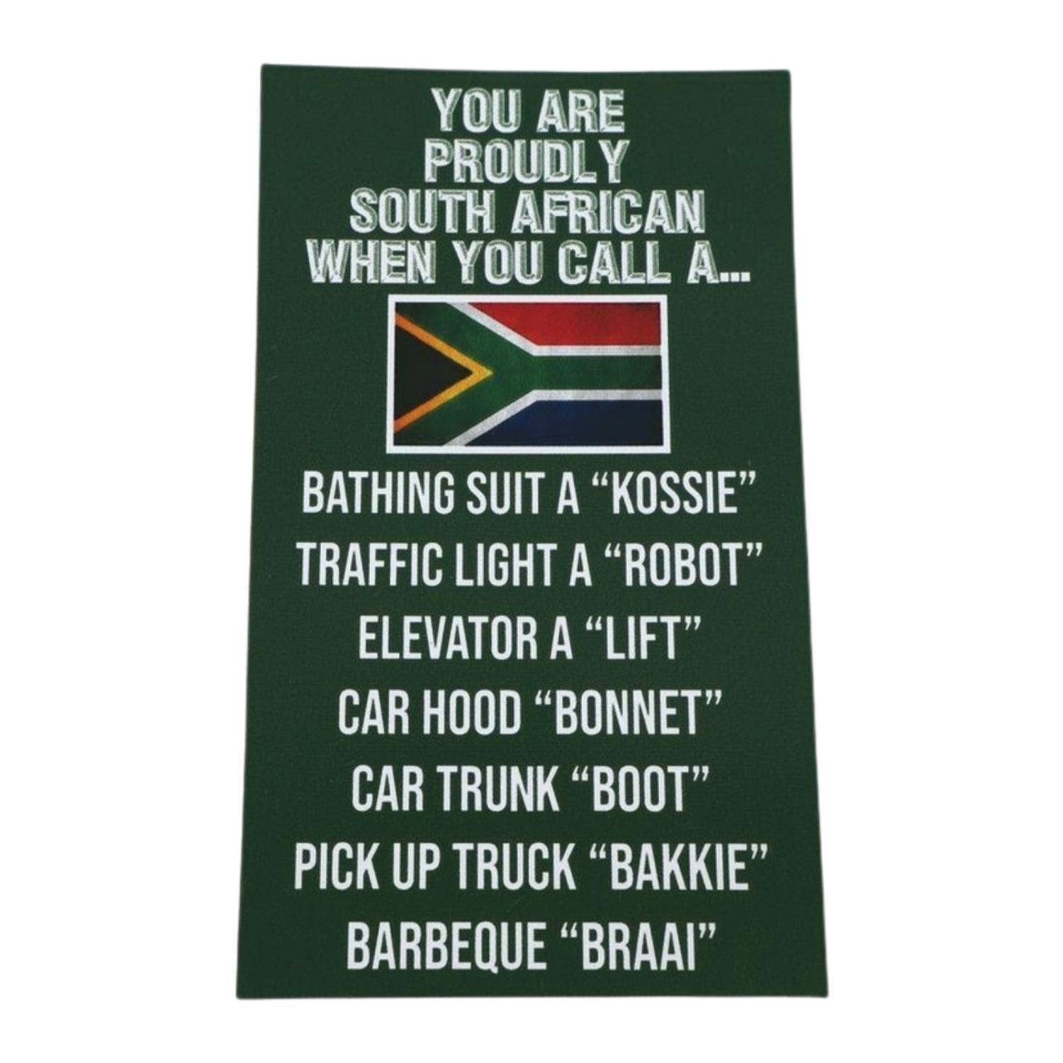 Magnet - Funny South African Slang (Slim Magnet) Mooshimoo