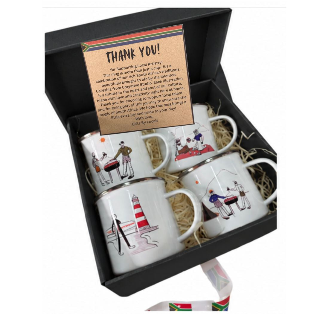 SA Collection – Enamel Mug Set (4-Pack) Just Fun Gifts