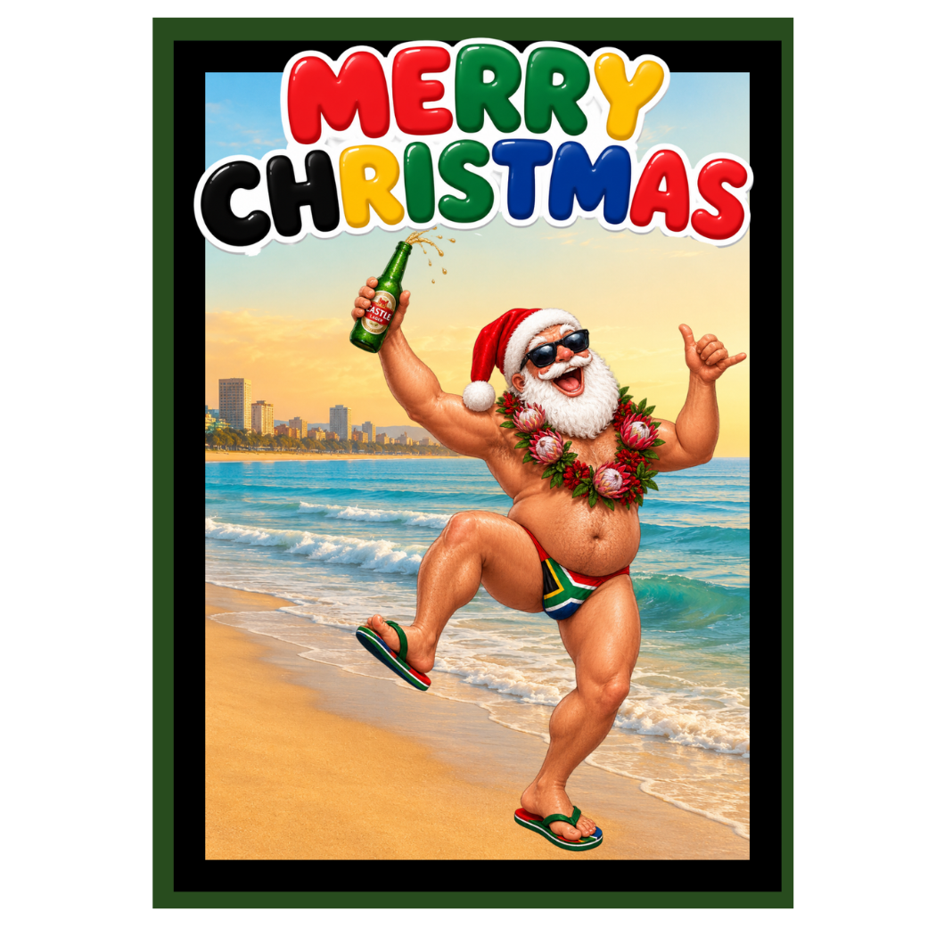 Card - Merry Christmas with speedo santa Just Fun Gifts