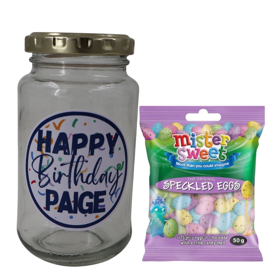 Jar with Colourful Confetti Just Fun Gifts