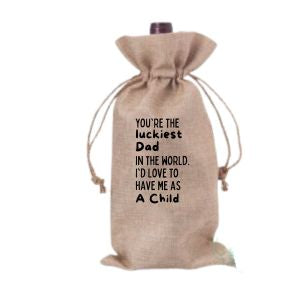 Hessian Wine Bag - Dad Saying Just Fun Gifts