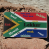 South african magnet with fun south african words gift
