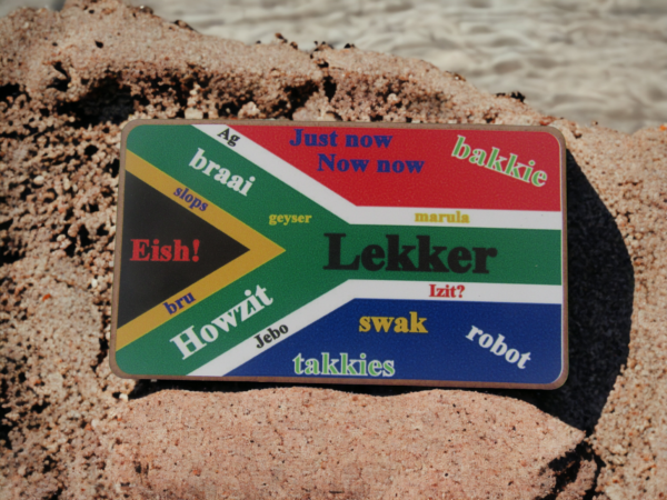 South african magnet with fun south african words gift