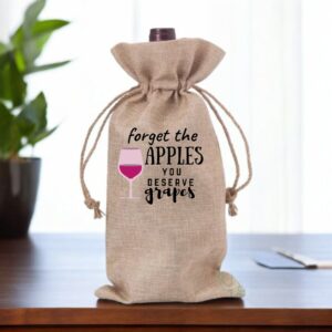hessian wine bag gift for teacher