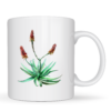 Mug with a beautiful flowering aloe